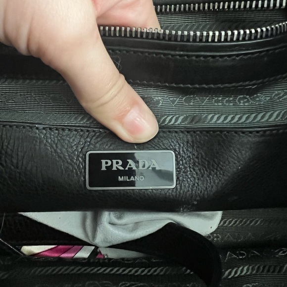 Prada Glace Calf Leather Satchel Bag in Black Nero - Picture 6 of 11